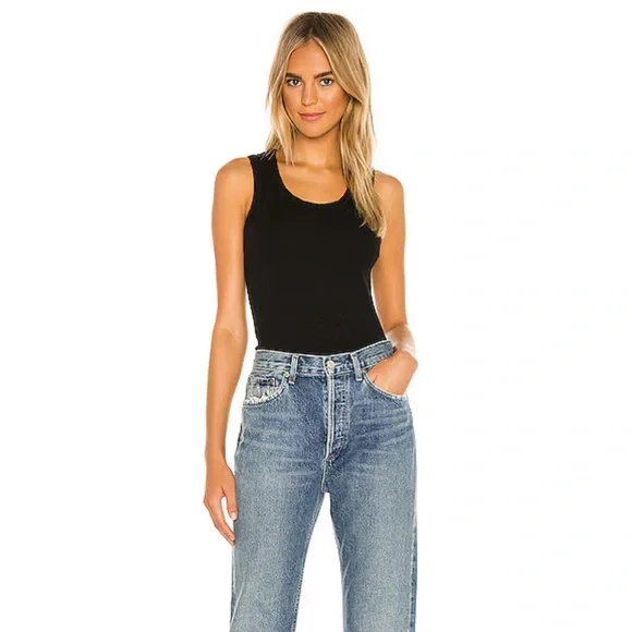 AGOLDE Poppy Tank in Black - Picture 4 of 9